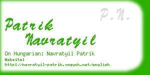 patrik navratyil business card